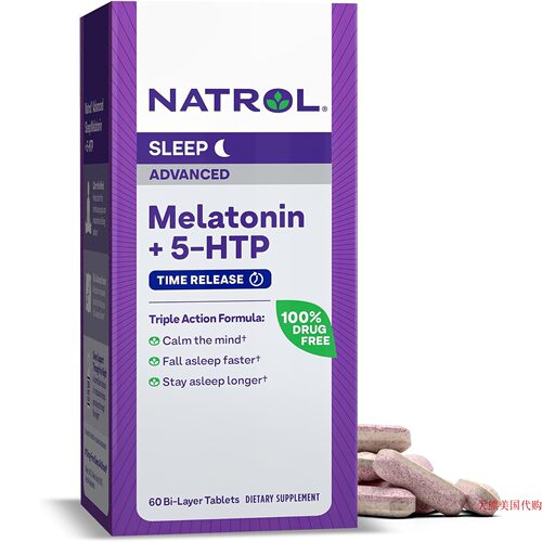 Natrol Advanced Sleep Melatonin + 5HTP, Calming Sleep Aid