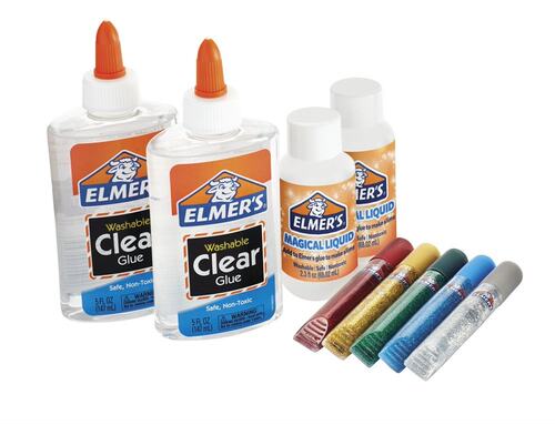 Elmer’s Slime Starter Kit, Clear School Glue, Glitter