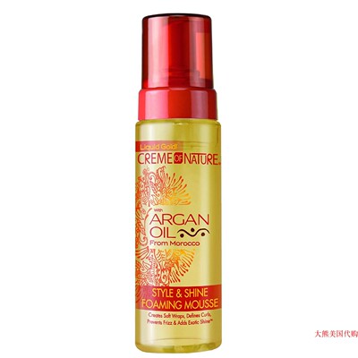 Creme of Nature Argan Oil Style and Shine Foaming Mousse 7oz