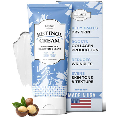 LilyAna Naturals Retinol Cream Moisturizer 1.7 Oz