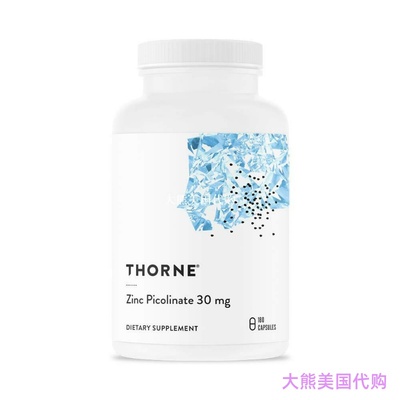 Thorne Research Zinc Picolinate 30mg, 180capsules 比啶甲酸锌