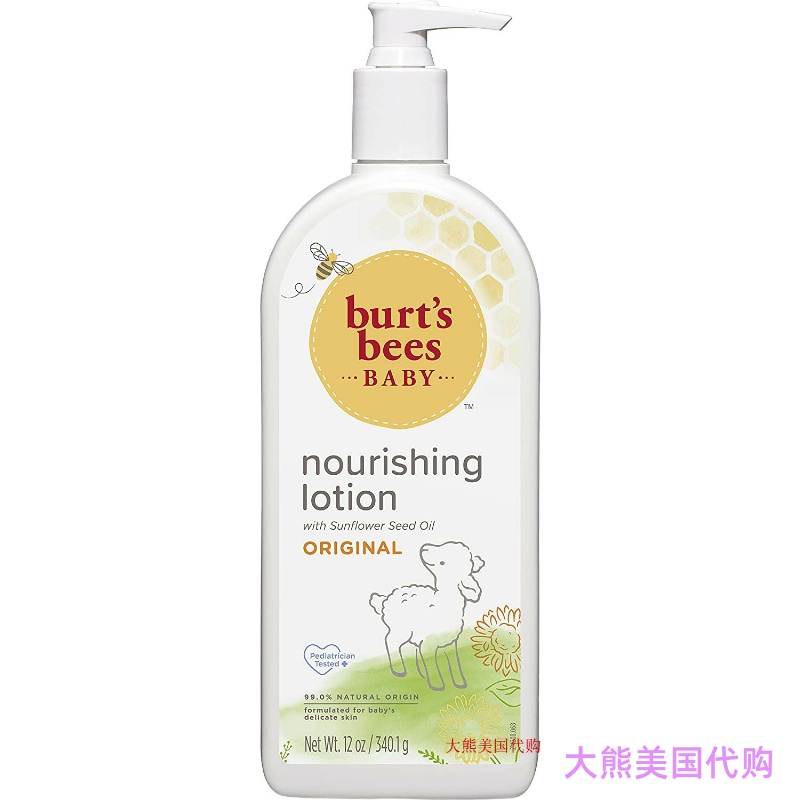 Burt's Bees Baby Nourishing Lotion, Original, 12 Ounces