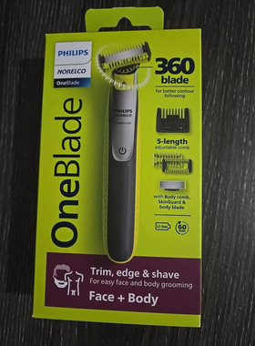 Philips Norelco OneBlade 360 Face + Body Trimmer, QP2834/70