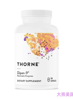 Thorne Research Dipan-9, Pancreatic Enzymes, 180 Capsules