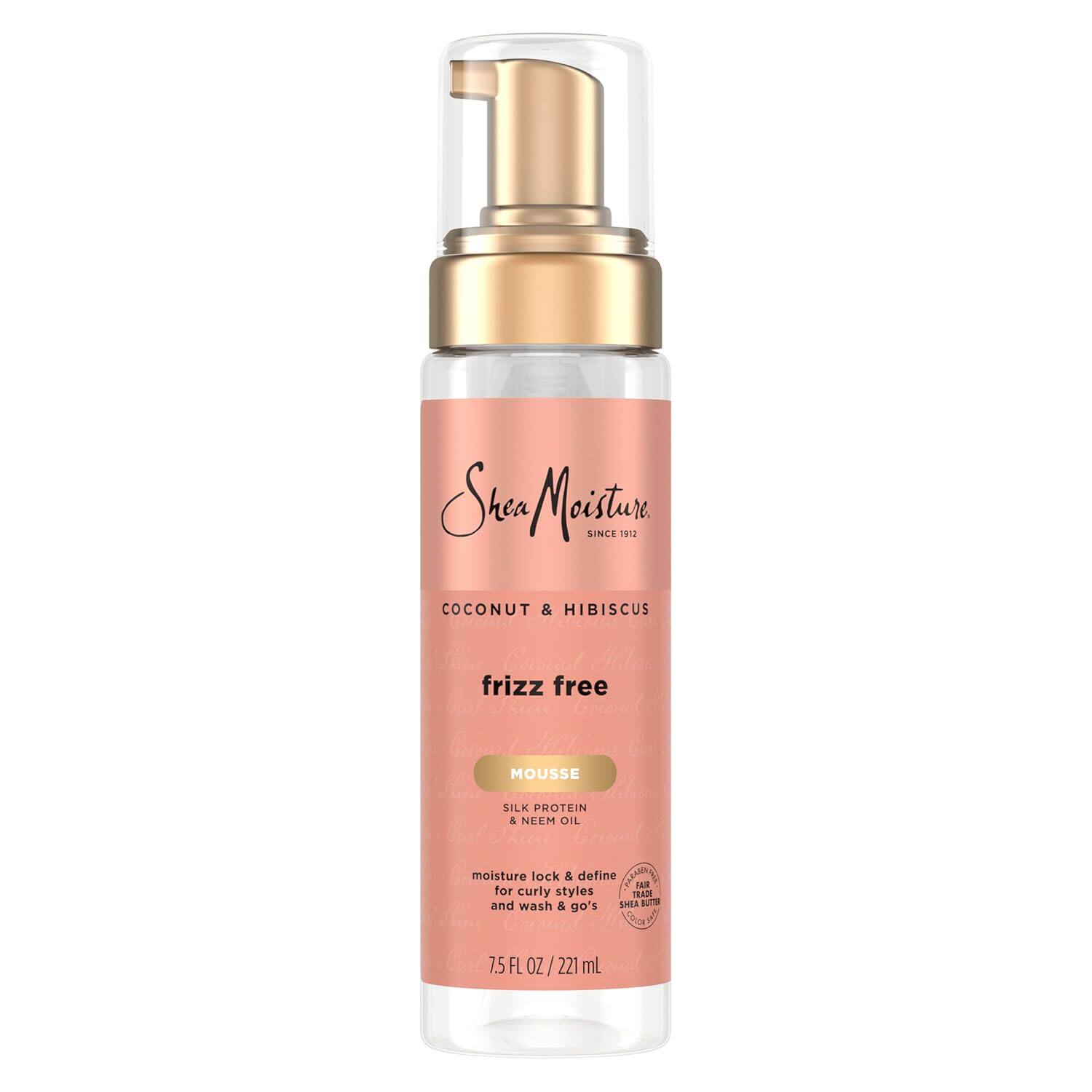 SheaMoisture Coconut and Hibiscus Frizz Free Mousse, 7.5 oz
