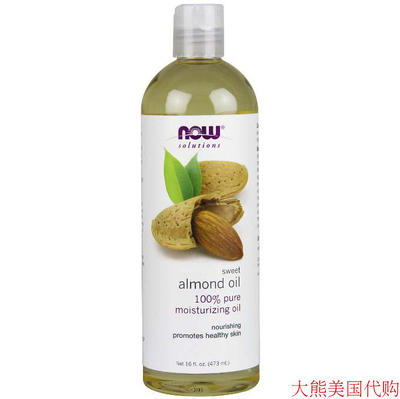 NOW solutions Sweet Almond Oil, Moisturizing Oil, 16 ounce