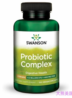 Swanson Probiotic Complex, Digestive Health, 120 DRcaps