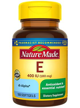 Nature Made Vitamin E 400 IU (dl-Alpha), 180 Softgel 维生素E