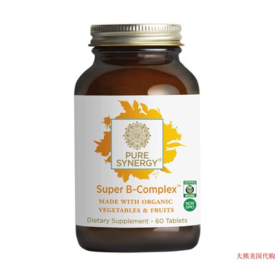 Pure Synergy Super B-Complex Made w/Organic Fruits & Veggies