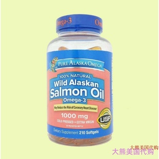 Pure Alaska Omega-3 Wild Alaskan Salmon Oil 1000mg Softgels