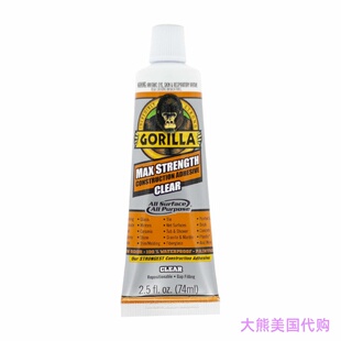 Gorilla Max Strength Construction Adhesive, Clear Glue