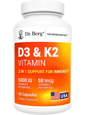 Dr. Berg D3 & K2 Vitamin, 60 capsules