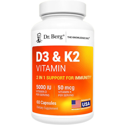 Dr. Berg D3 & K2 Vitamin, 60 capsules