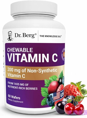 Dr. Berg Chewable Vitamin C Complex, 60 Wafers