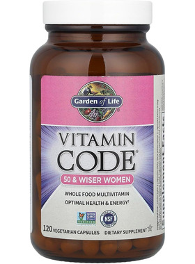 美国Garden of Life Multivitamin Code for Women, 120 Capsules