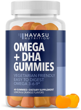 美国直邮 Havasu Nutrition Omega + DHA Gummies, 60 Gummies