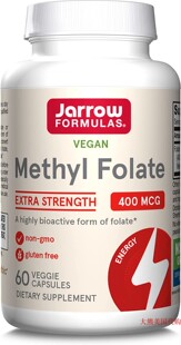 Jarrow Formulas Methyl Folate 5-MTHF, 60 Caps 甲基叶酸