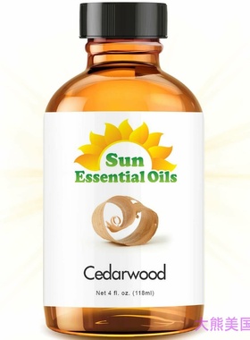 Cedarwood Essential Oil by Sun Organic, 4 ounce