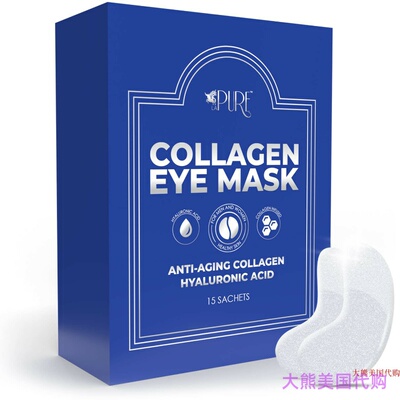(15 Pairs) LA PURE Luxury Collagen Eye Mask, Anti Aging