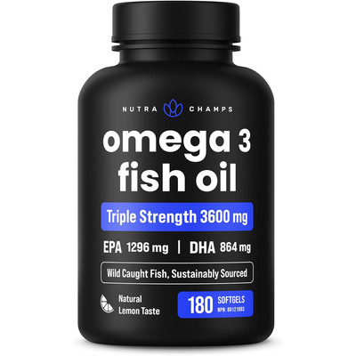 NutraChamps Omega 3 Fish Oil Triple Strength EPA & DHA
