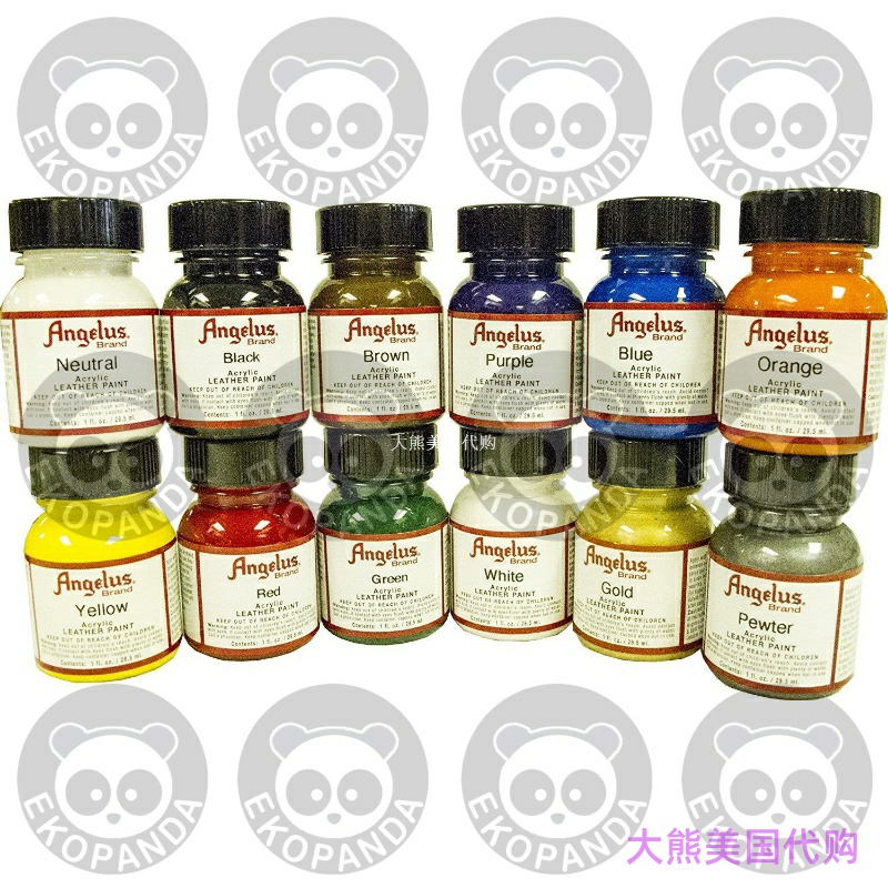 Angelus Original Leather Paint Starter Kit 12 Pack