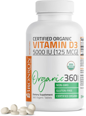 Bronson Vitamin D3 5,000 IU (125 mcg), 360 Tablets