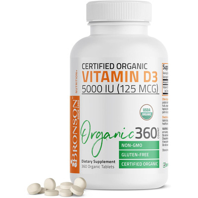 Bronson Vitamin D3 5,000 IU (125 mcg), 360 Tablets