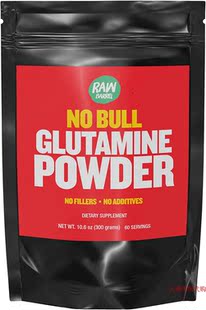 Raw Barrel No Bull Glutamine Powder, No Fillers, 300g
