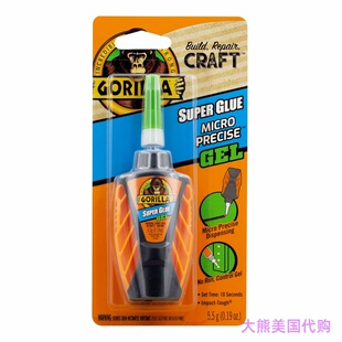 Gorilla Micro Precise Super Glue Gel, Cyanoacrylate Glue