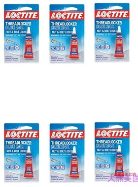 Loctite Heavy Duty Threadlocker, 0.2 oz, Blue 242, 6 Pack