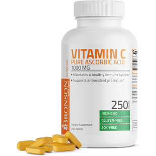 Bronson Vitamin C 1000mg, Ascorbic Acid, 250 Tablets