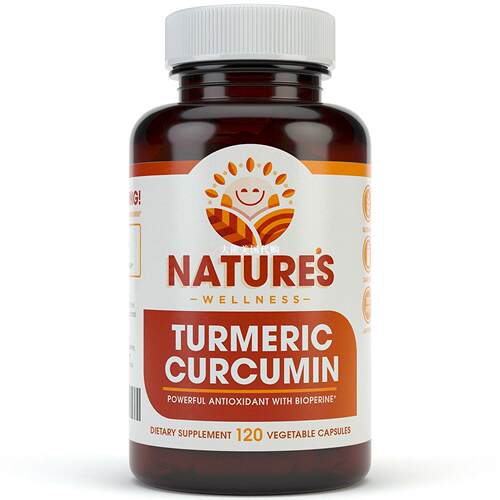 1600mg Turmeric Curcumin w/ Bioperine by Nature's Wellness