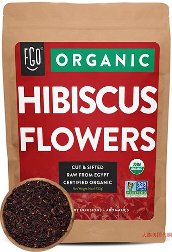 Organic Hibiscus Flowers by Feel Good Organics, 1 lb