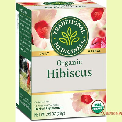 Traditional Medicinals Organic Hibiscus Tea, 16 Tea Bags