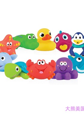 Nuby 10-Pack Little Squirts Fun Bath Toys 戏水玩具