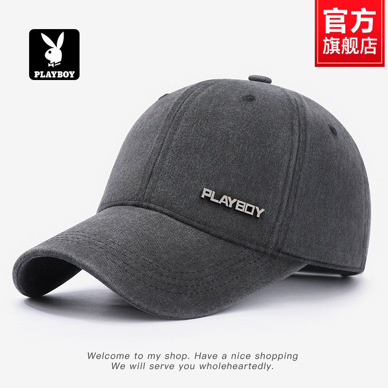 花花公子帽子男士2026新款潮牌牛仔棒球帽大头围太阳帽男款鸭舌帽