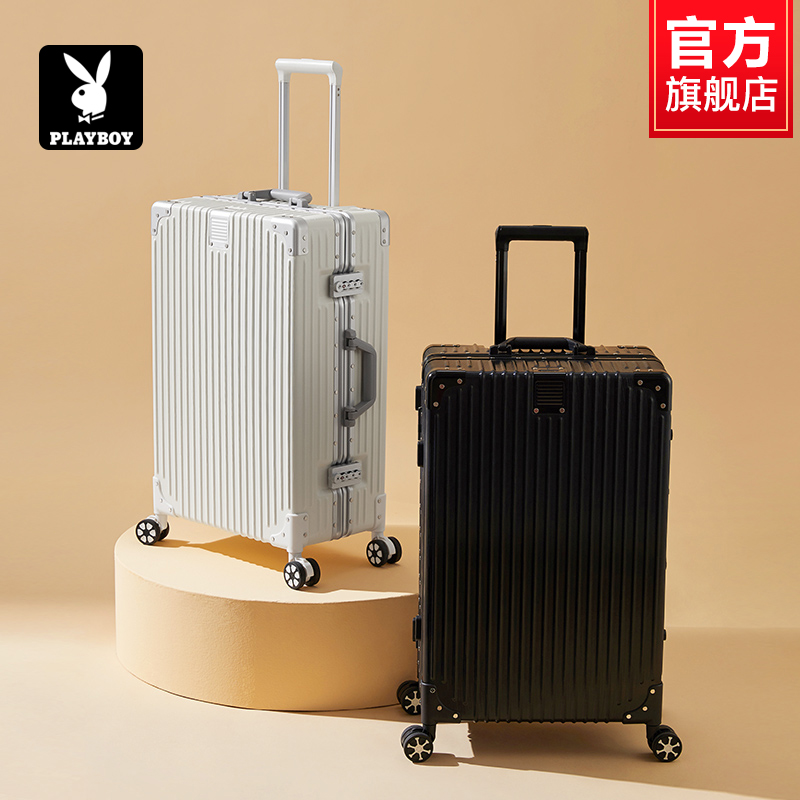 花花公子拉杆箱行李箱24寸万向轮