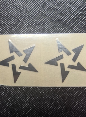 mst2011法警五角星金属贴纸p8握把通用贴纸logo