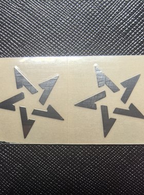 mst2011法警五角星金属贴纸p8握把通用贴纸logo