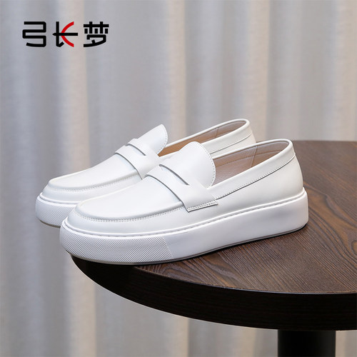 真皮厚底乐福鞋2026新款