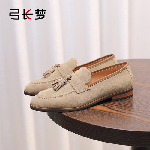 流苏乐福鞋牛皮英伦休闲真皮