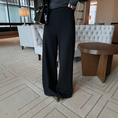 摩登197松紧腰阔腿显瘦休闲裤女