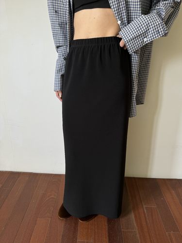 摩登197黑色直筒裙后开叉半身裙