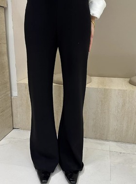 摩登197松紧腰加绒休闲裤女2025冬季爆款气质显瘦百搭微喇裤2K131