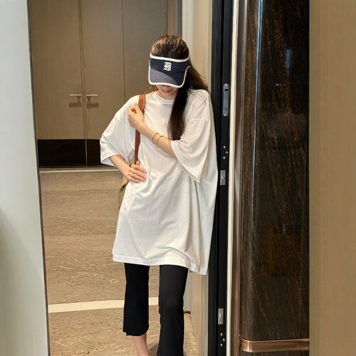 摩登197莫代尔圆领宽松显瘦T恤女