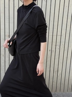 摩登197时尚休闲套装裙女夏2025新款轻薄立领外套半裙两件套1F33B