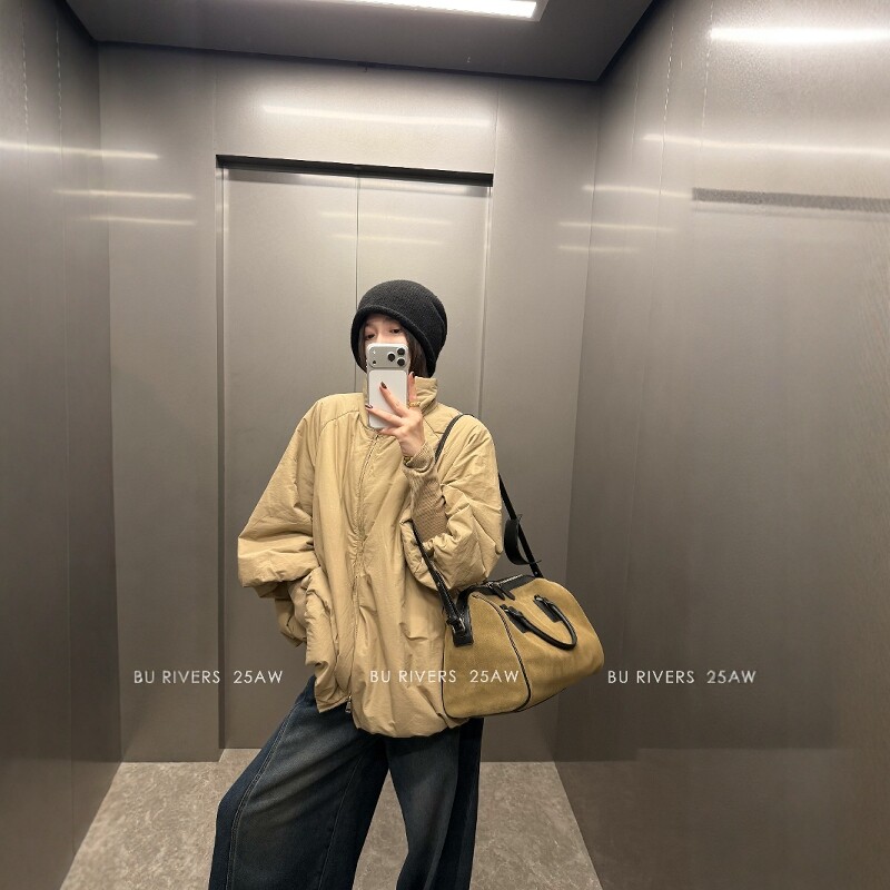 BURIVERS立领拉链保暖羊毛棉服