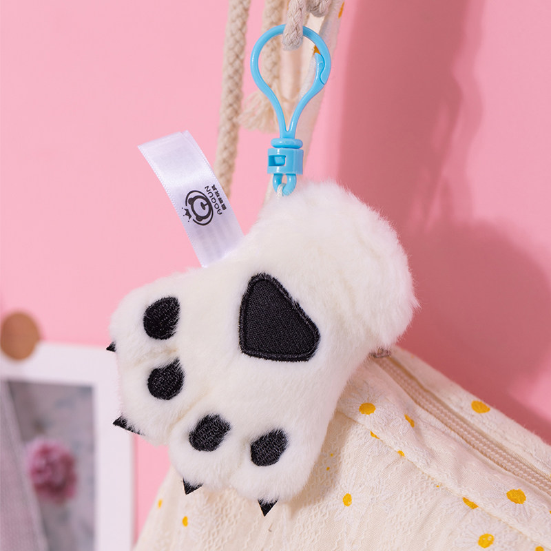 仿真北极熊掌毛绒挂件钥匙扣学生书包小挂饰可爱公仔玩偶儿童礼物