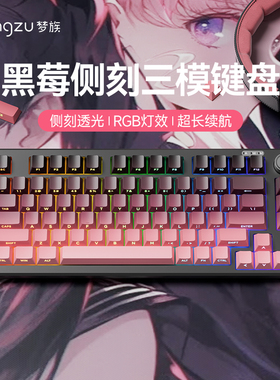 梦族Z75PRO小型机械手感有线键盘静音笔记本外接三模电竞游戏专用