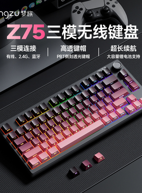 梦族Z75超静音无线键盘鼠标套装电竞游戏专用笔记本外接机械小型